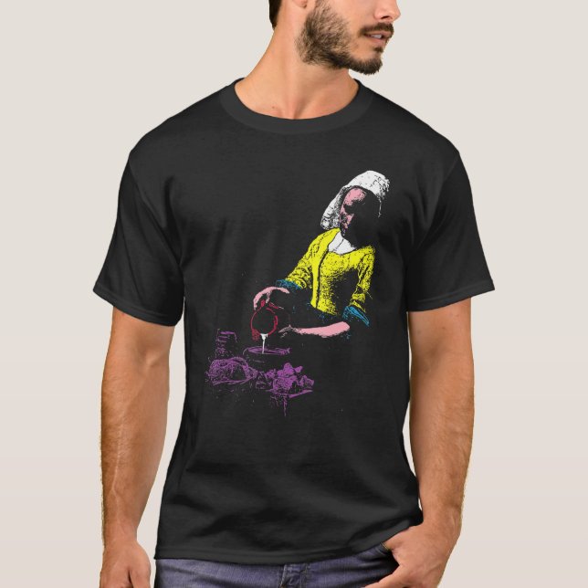 Vermeer The Milkmaid Pop 80s Pop Minimal Baroque A T-Shirt (Front)