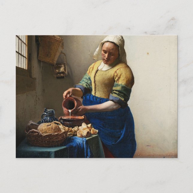Vermeer The Milkmaid Postcard (Front)