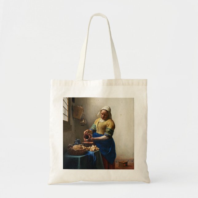 Vermeer The Milkmaid Tote Bag (Front)