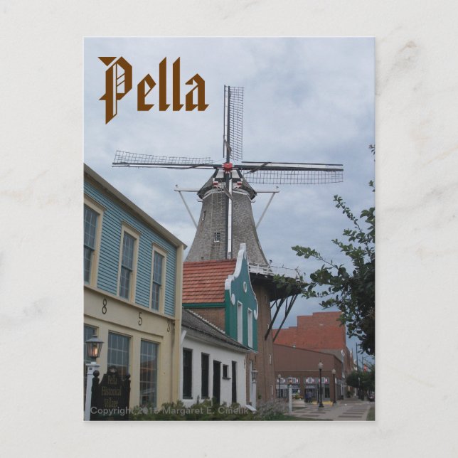 Vermeer Windmill, Historical Village, Pella, Iowa Postcard (Front)