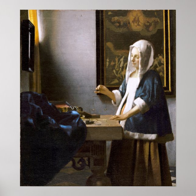 Vermeer: Woman Holding a Balance Poster (Front)