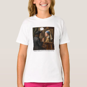 Vermeer working on Girl with Oyster Earring. T-Shirt