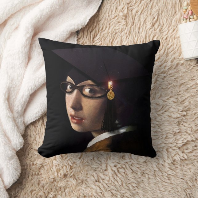Vermeer's Girl Graduates Cushion (Blanket)