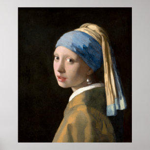 Vermeer's Girl with a Pearl Earring Poster