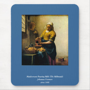 Vermeer's Maidservant Pouring Milk (circa 1660) Mouse Mat