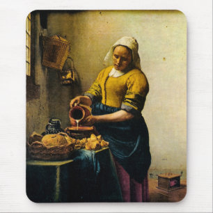Vermeer's Maidservant Pouring Milk (circa 1660) Mouse Mat