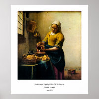 Vermeer's Maidservant Pouring Milk (circa 1660)