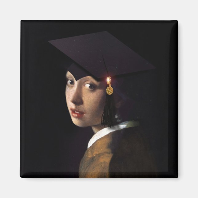 Vermeer's Pearl Girl Graduation Magnet (Front)