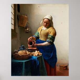 Vermeer's The Milkmaid Poster