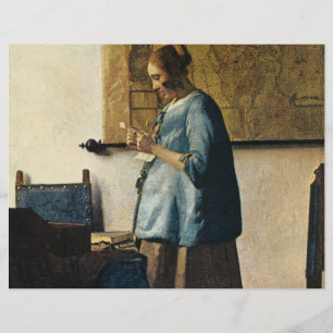Vermeer's Woman in Blue Reading a Letter ca.1665 Flyer