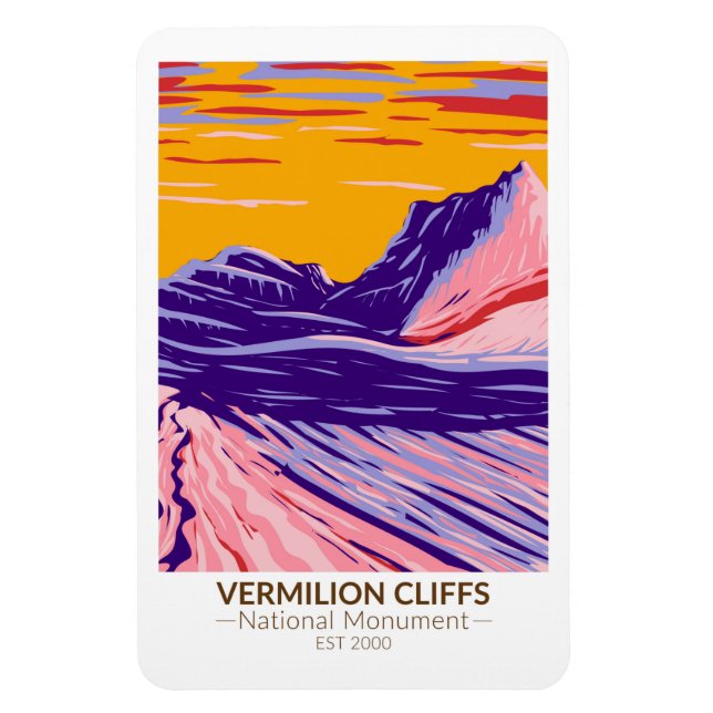 Vermilion Cliffs National Monument White Pocket Magnet (Vertical)
