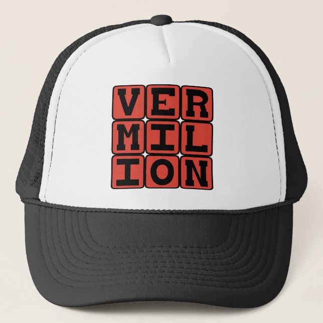 Vermilion, Colour Trucker Hat (Front)