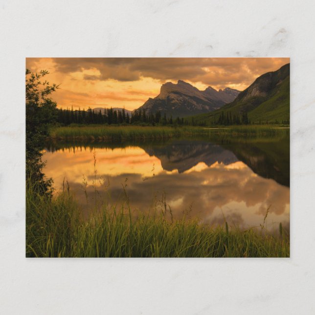 Vermilion Lakes Sunset Postcard (Front)