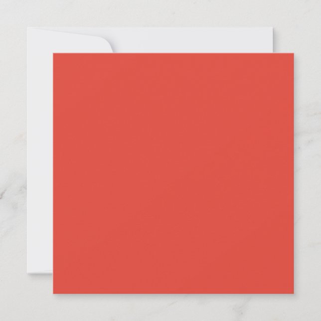 Vermilion Red Autumn Fall Season Solid Colour Card (Front)