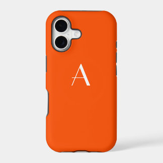 Vermilion Red Monogram iPhone 5 Case
