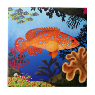 Vermilion Sea Bass Miniatus Grouper Tile