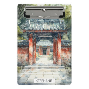 Vermilion Temple Gate Watercolor Ink (2) Mini Clipboard