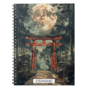 Vermilion Temple Gate Watercolor Ink (3) Notebook