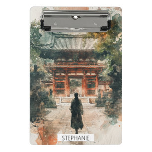 Vermilion Temple Gate Watercolor Ink (4) Mini Clipboard