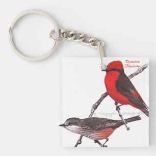 "vermillian flycatcher" key ring
