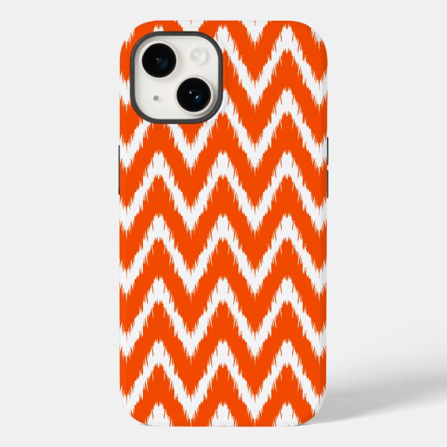 Vermillion Asian Moods Ikat Chevrons Case-Mate iPhone Case (Back)