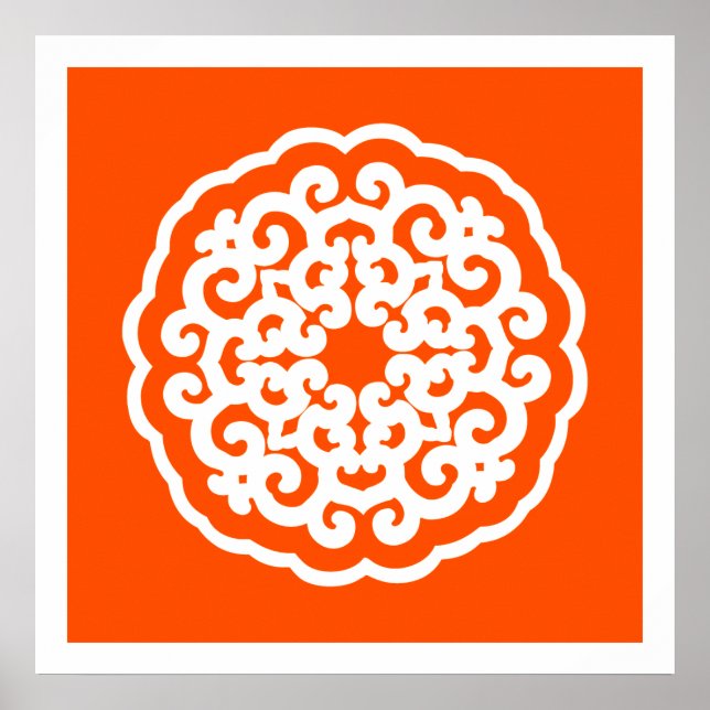 Vermillion Asian Moods Mandalla Poster (Front)