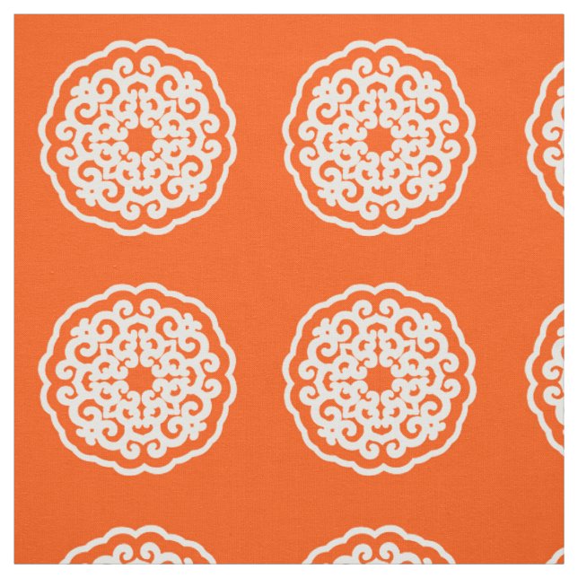 Vermillion Asian Moods Mandalla ~ small pattern Fabric (Swatch)