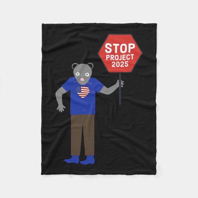 “vermin” Activist Stop Project 2025.  Fleece Blanket (Front)