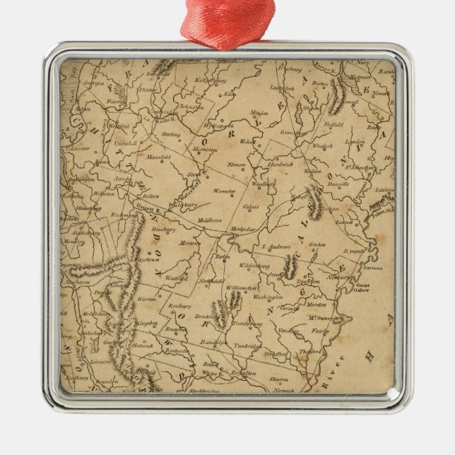 Vermont 5 metal tree decoration (Front)