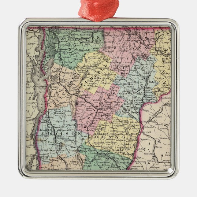Vermont 6 metal tree decoration (Front)
