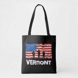 Vermont American Flag Tote Bag