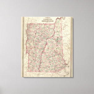 Vermont and New Hampshire Canvas Print