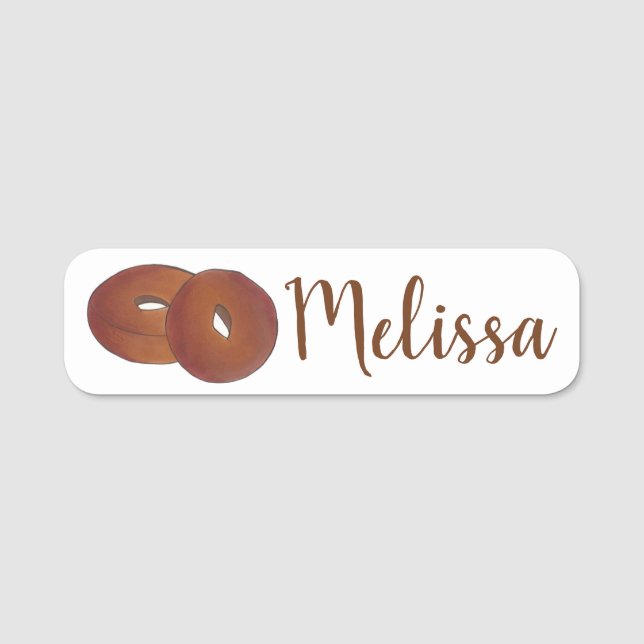 Vermont Apple Cider Doughnut Pastry Doughnut Name Tag (Front)