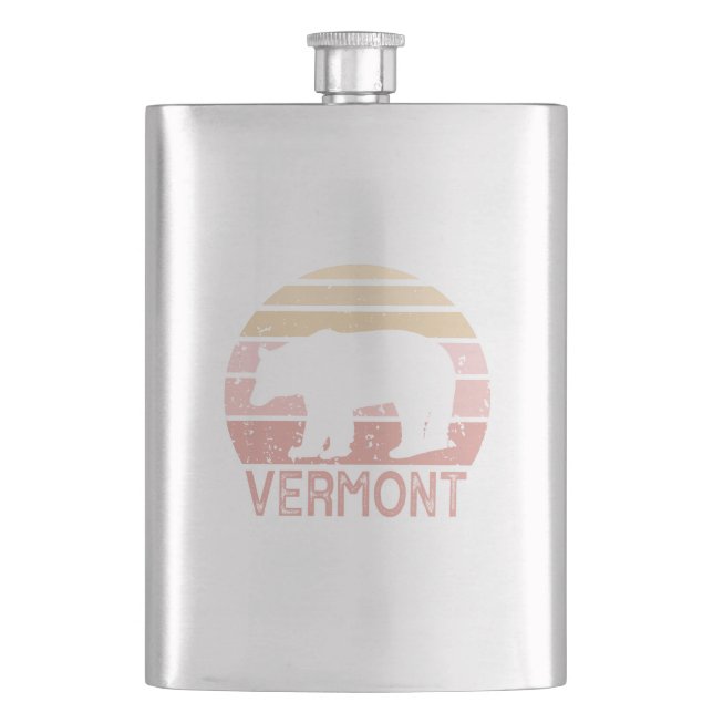 Vermont Bear Hip Flask (Front)