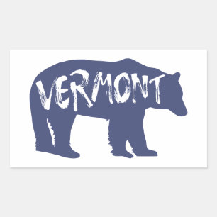 Vermont Bear Rectangular Sticker