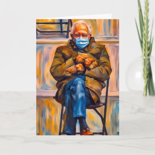 Vermont Bernie Sanders Mittens Card (Front)