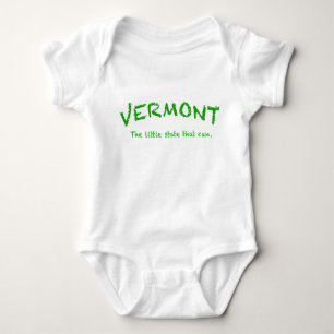 Vermont Can Infant Creeper, White Baby Bodysuit