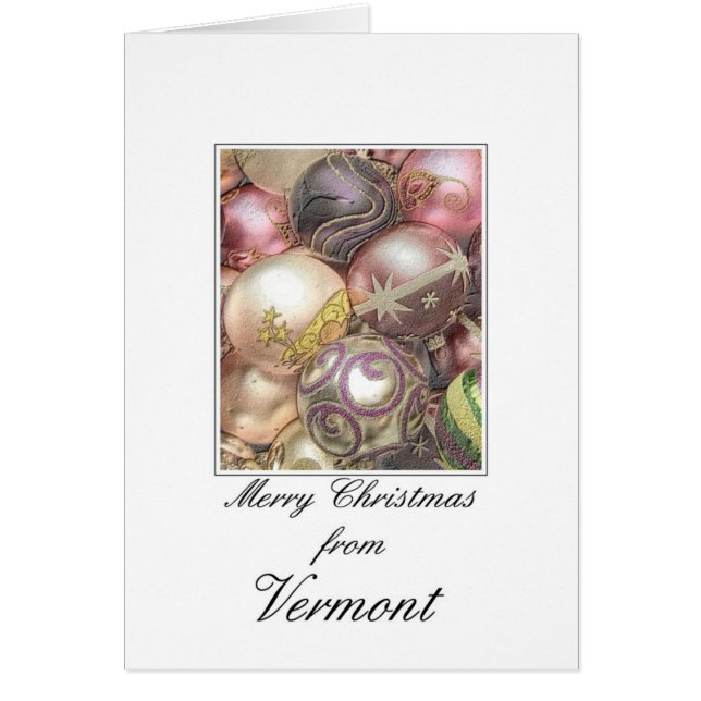 Vermont   Christmas Card, state specific (Front)