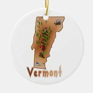 Vermont Christmas Tree Ornament