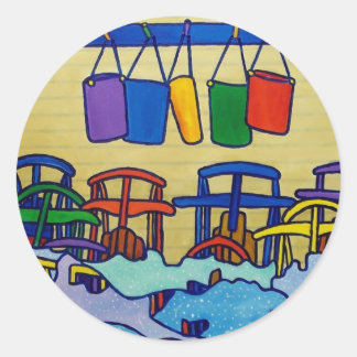 Vermont Colour o by Piliero Classic Round Sticker