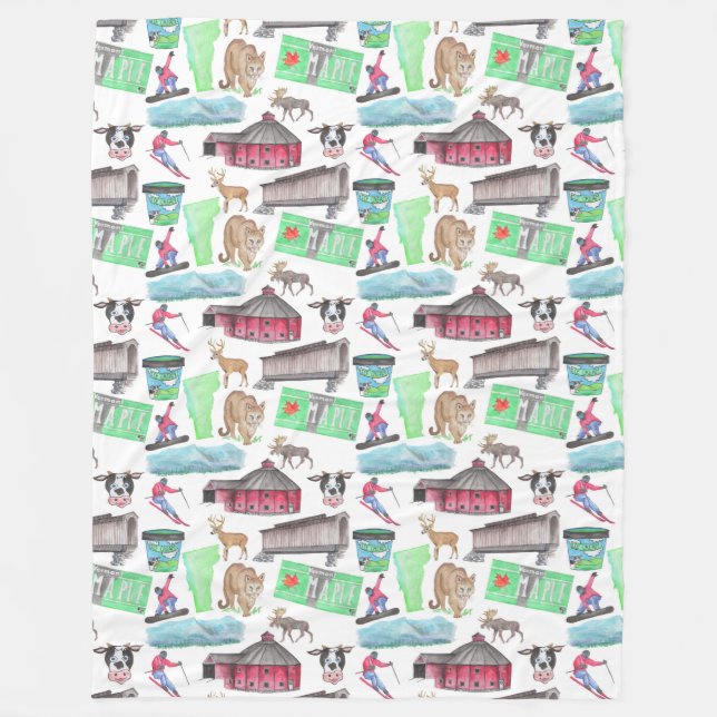 Vermont Designs Fleece Blanket (Front)
