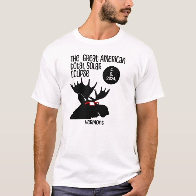 Vermont Eclipse Moose T-Shirt (Front)