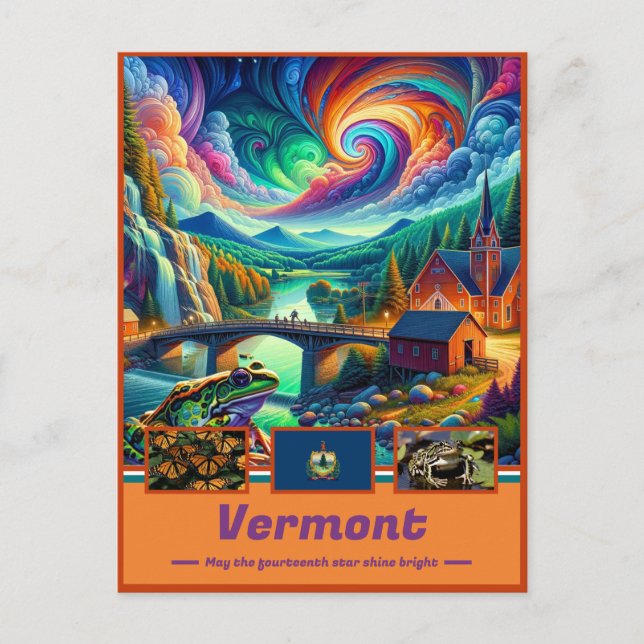 Vermont Enchanted Landscapes Picturesque Postcard (Front)
