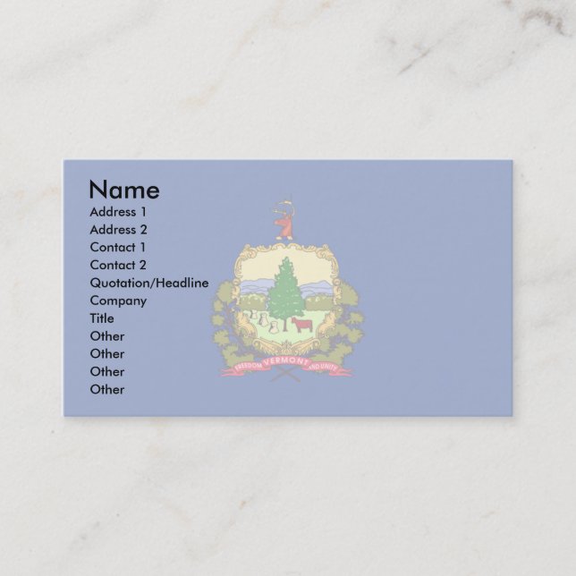 Vermont Flag Business Card (Front)