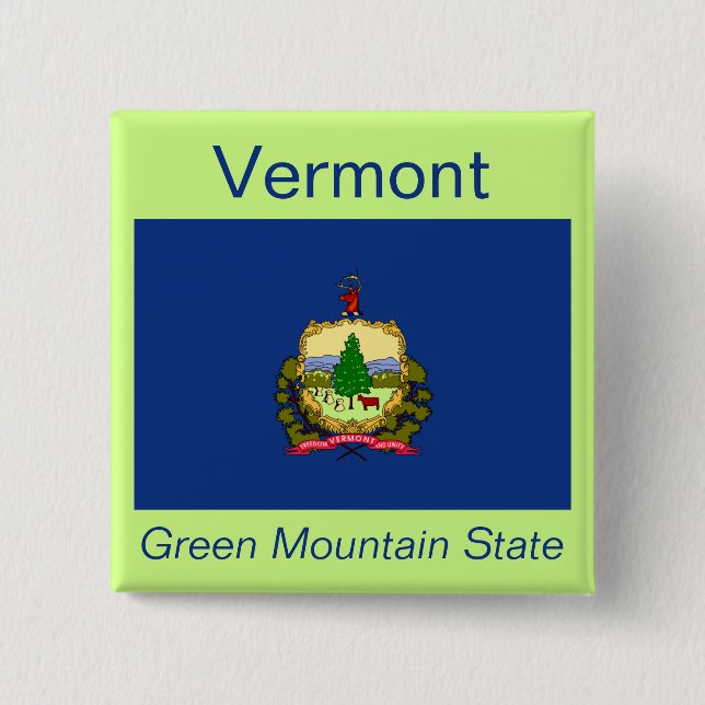 Vermont Flag Button (Front)