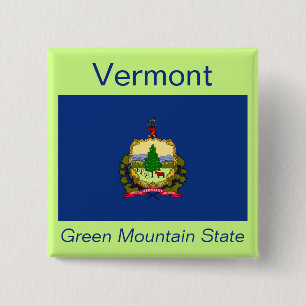 Vermont Flag Button
