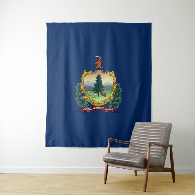 Vermont flag tapestry (In Situ)