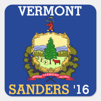 Vermont for Bernie Sander for President 2016 Square Sticker