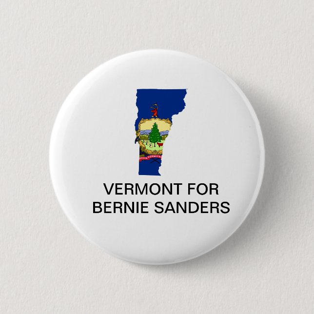 VERMONT for Bernie Sanders 2020 Button (Front)