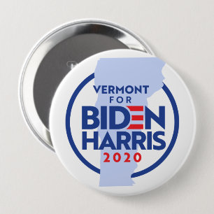 Vermont For Biden Harris 10 Cm Round Badge